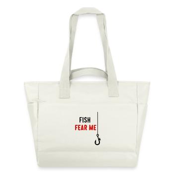 Fish Fear Me - Wasserabweisende Padded Bag - Naturweiß - Vorne