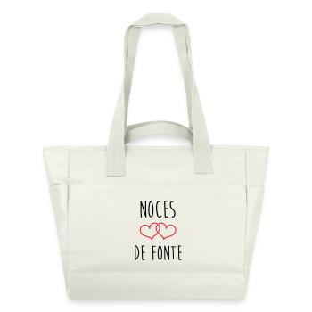 Fonte-Hochzeit 73 Jahre Ehe - Wasserabweisende Padded Bag - Naturweiß - Vorne