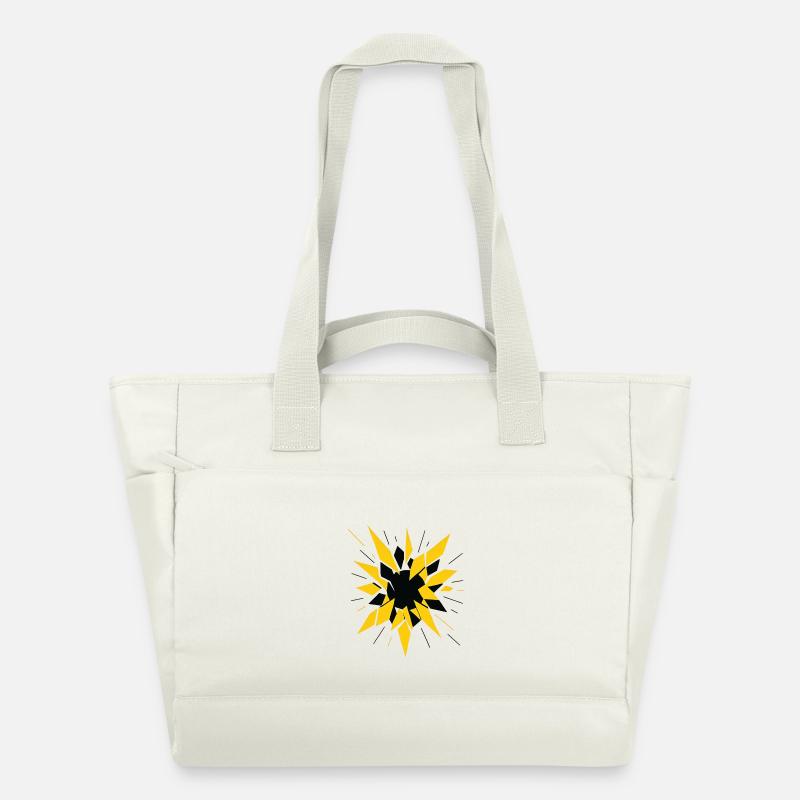 Radioactive Fragmentation – Physics Design - Water-Repellent Padded Bag - natural white