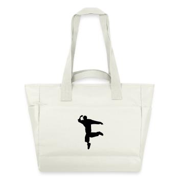 B-Boy Silhouette – Breakdance Move - Wasserabweisende Padded Bag - Naturweiß - Vorne