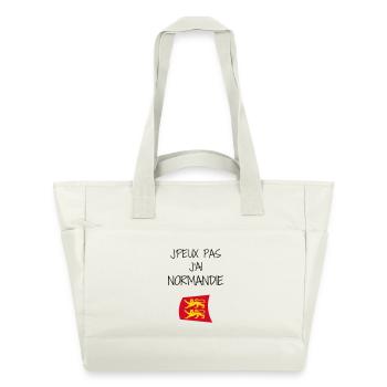 J'peux pas J'ai Normandie - Sac matelassé déperlant - blanc nature - Devant
