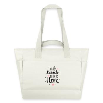 De l’intestin au cœur | Bébés et naissance - Sac matelassé déperlant - blanc nature - Devant