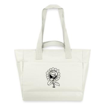 Crazy Flower / Verrückte Blume - Wasserabweisende Padded Bag - Naturweiß - Vorne