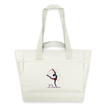 Dance poet in rainbow light - Water-Repellent Padded Bag - natural white - Front