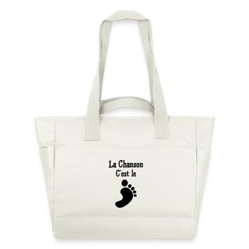 Song is the foot – fun music rhythm plai - Water-Repellent Padded Bag - natural white - Front