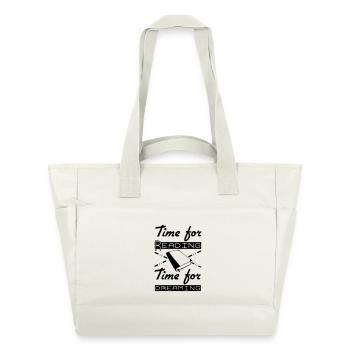 Lesen Leser Buch Bücher Spruch Geschenk - Wasserabweisende Padded Bag - Naturweiß - Vorne