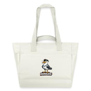 Kapitänsmöwe Hamburg - Wasserabweisende Padded Bag - Naturweiß - Vorne