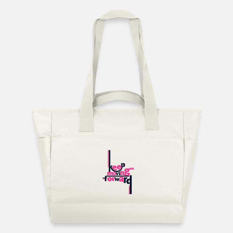 T-shirt rose statement Keep Moving Forward - Sac matelassé déperlant - blanc nature