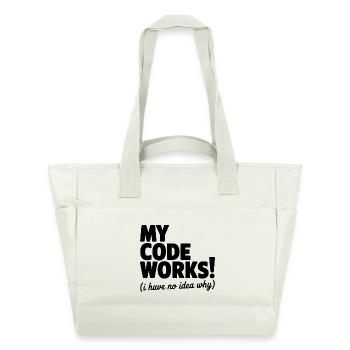 My Code Works! (I Have No Idea Why) - Water-Repellent Padded Bag - natural white - Front