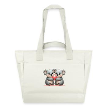 Koalas mit Herz: Freundschaft - Wasserabweisende Padded Bag - Naturweiß - Vorne
