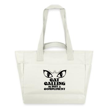 Catcalling is not a compliment - Water-Repellent Padded Bag - natural white - Front