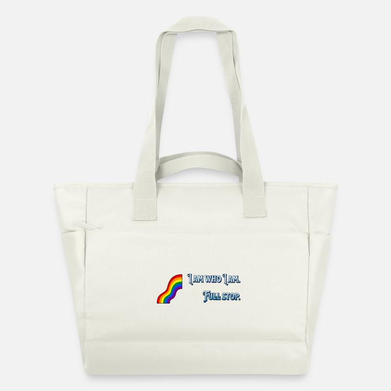 I am what I am - Water-Repellent Padded Bag - natural white