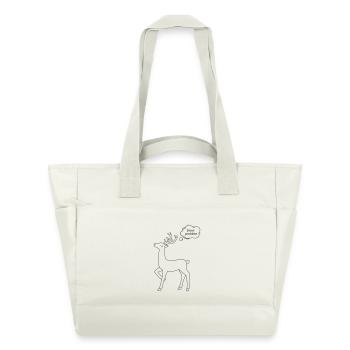 Snapped Christmas deer - Water-Repellent Padded Bag - natural white - Front