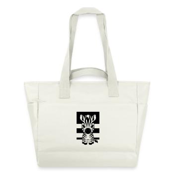 Niedliches Zebra - Wasserabweisende Padded Bag - Naturweiß - Vorne