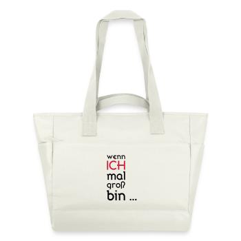 ...wenn ich mal groß bin... - Wasserabweisende Padded Bag - Naturweiß - Vorne
