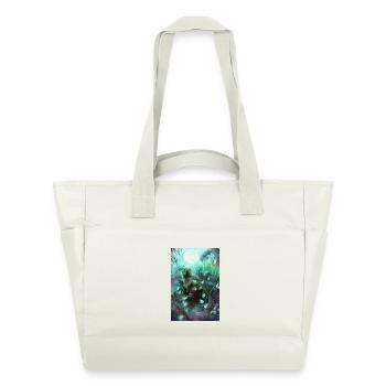 Chat de la forêt dans la forêt magique - Sac matelassé déperlant - blanc nature - Devant