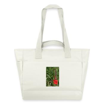 Gladiolus – starch in bloom - Water-Repellent Padded Bag - natural white - Front