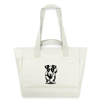 Jack Russell Terrier - Sac matelassé déperlant - blanc nature - Devant
