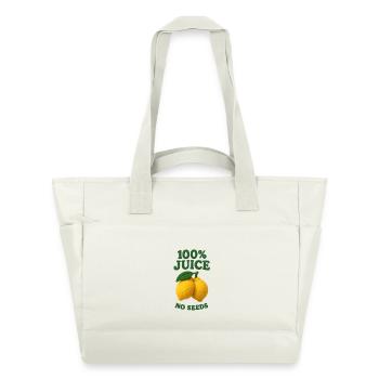 100% Juice NO SEEDS - Water-Repellent Padded Bag - natural white - Front