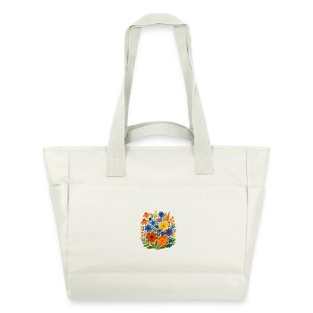 Wildflower Bloomscape - Water-Repellent Padded Bag - natural white - Front