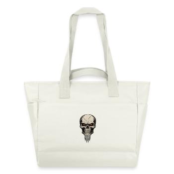 Zombie Skull Albtraum - Wasserabweisende Padded Bag - Naturweiß - Vorne
