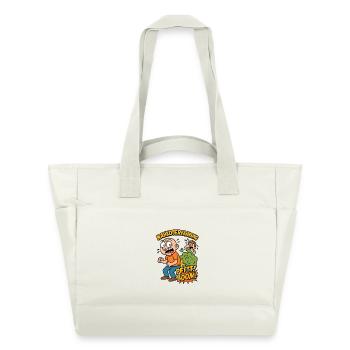 Expérience de pet près des selles - Sac matelassé déperlant - blanc nature - Devant