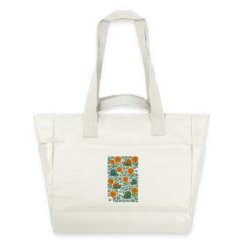 Snail Garden Orange Bloom - Water-Repellent Padded Bag - natural white - Front