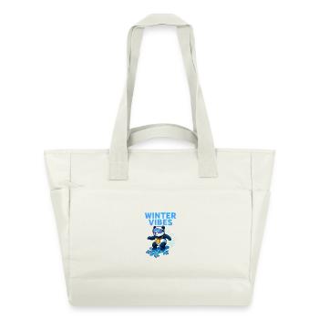 Winter Vibes Panda Neon - Water-Repellent Padded Bag - natural white - Front