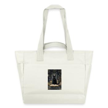 Alchimiste du Chat de Minuit - Sac matelassé déperlant - blanc nature - Devant
