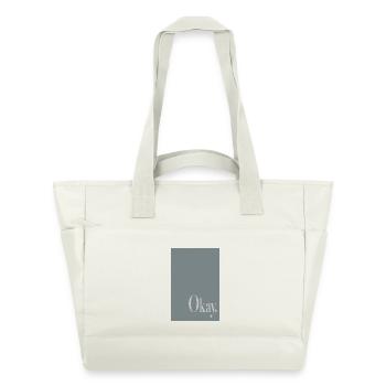 Modern Minimal Poster – Okay - Water-Repellent Padded Bag - natural white - Front