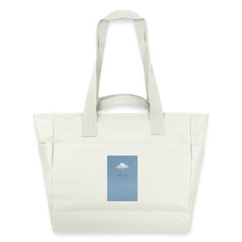 Un pas reste en avant – affiche minimale - Sac matelassé déperlant - blanc nature - Devant