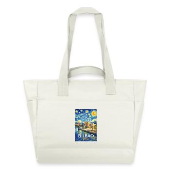 Bilbao Spain  - Wasserabweisende Padded Bag - Naturweiß - Vorne