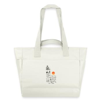 Sonnenuntergangs-Scheibe - Wasserabweisende Padded Bag - Naturweiß - Vorne