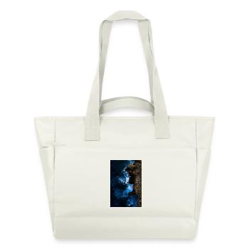 Coastal surf in the evening light - Water-Repellent Padded Bag - natural white - Front