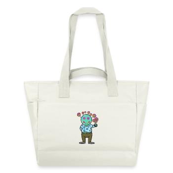 Süßigkeiten Bonbon Naschkatzen Nachspeise Lecker - Wasserabweisende Padded Bag - Naturweiß - Vorne