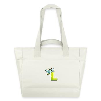 L pour Libellule - Sac matelassé déperlant - blanc nature - Devant