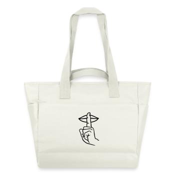 Hand mit Fingerstille, Handgeste - Wasserabweisende Padded Bag - Naturweiß - Vorne