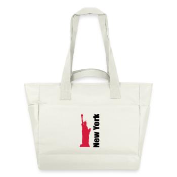 new York - Water-Repellent Padded Bag - natural white - Front