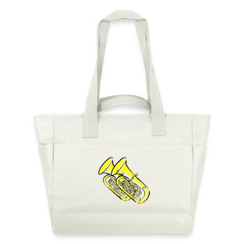 music - Water-Repellent Padded Bag - natural white - Front