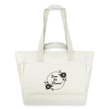 Bonne fête Maman - Sac matelassé déperlant - blanc nature - Devant