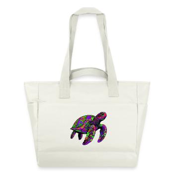 Tortue marine - Sac matelassé déperlant - blanc nature - Devant