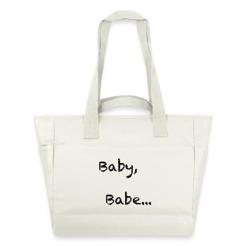 Bébé, bébé... Alerte flirt ! - Sac matelassé déperlant - blanc nature - Devant
