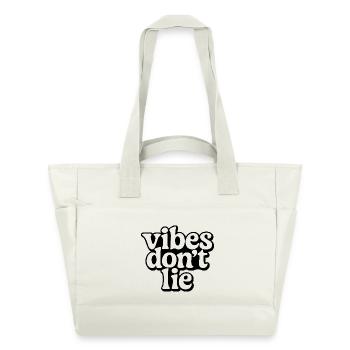 vibes don ́t lie - Water-Repellent Padded Bag - natural white - Front