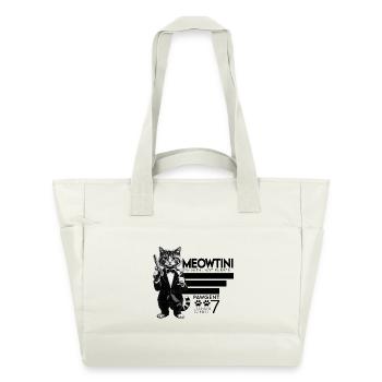 Meowtini - Pawgent - Cat Motif - Water-Repellent Padded Bag - natural white - Front