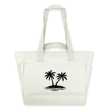 Île de la plage Palm Trees - Sac matelassé déperlant - blanc nature - Devant