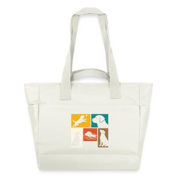 Labrador Retriever Father Dog Lover - Water-Repellent Padded Bag - natural white - Front