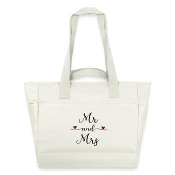 Mr and Mrs - Water-Repellent Padded Bag - natural white - Front