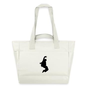 B-Boy Silhouette – Breakdance Freeze - Wasserabweisende Padded Bag - Naturweiß - Vorne