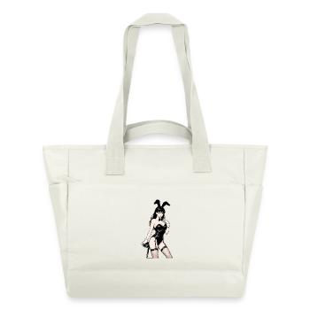 Anime Bunny Frau – Sinnliche Manga Pin-up Art - Wasserabweisende Padded Bag - Naturweiß - Vorne