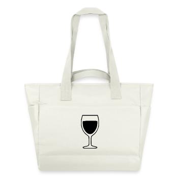 Wine Wine Glass Red Wine - Water-Repellent Padded Bag - natural white - Front